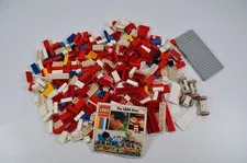 Vtg 80's LEGO Bulk Lot of Loose Bricks & THE LEGO STORY BOOKLET Samsonite Corp