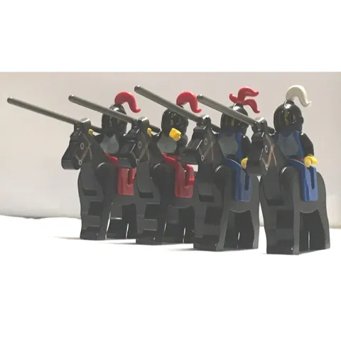 Castle LEGO Black Falcon Knight 4x Minifigures Pieces Accessories Vintage