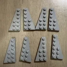 LEGO 54383 54384 Dark Bluish Gray Wedge Plate 4x2 Left Right 4 Pairs 8 Pieces