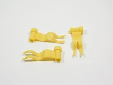 LEGO Lot of 3 Yellow 4x1 Flags Wavy Accessory Minifig I12