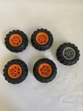 Lot of 5 LEGO Tires 56x26 Balloon Wheels #71
