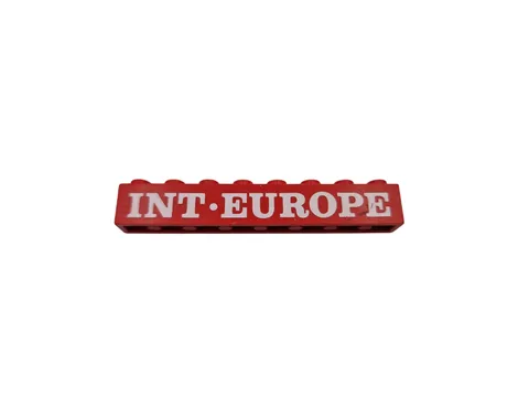 Lego® 12V 4.5V TRAIN Railway Imprinted Brick 1x8 8x1 INT EUROPE RED
