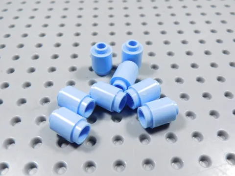 LEGO Lot of 8 Bright Light Blue 1x1 Round Bricks w/ Open Center BE