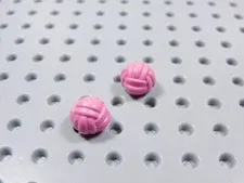 LEGO Lot of 2 Dark Pink Ball of Wool Yarn Accessory Minifig BS