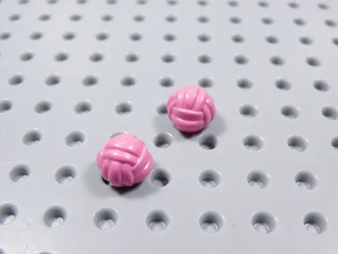LEGO Lot of 2 Dark Pink Ball of Wool Yarn Accessory Minifig BS
