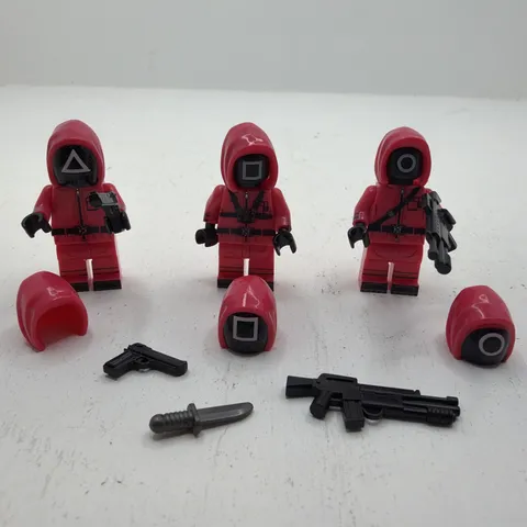 Lego Squid Games Guards Custom Printed Minifigure Lot Triangle Square Circle