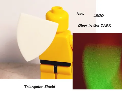 New LEGO Shield Glow in the DARK Triangle Back Handle Glowing Battle Armor King