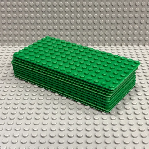 Lego 8 x 16 Baseplate (Lot of 10) 3865 : Green