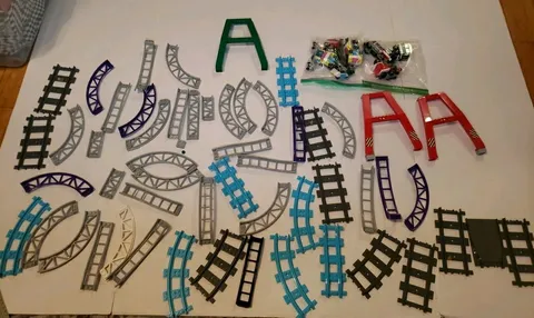 Huge Piece Lego Train Track Lot Grey 90 Degree,straight 8L, City Train Track,