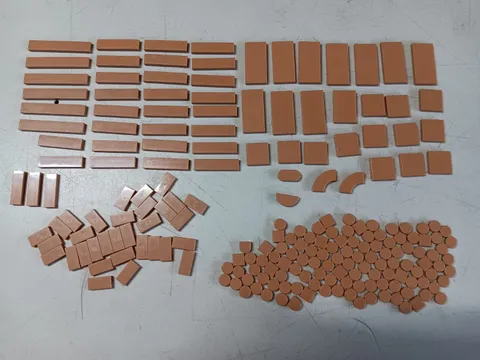 LEGO BULK LOT 210 MEDIUM DARK FLESH/NOUGAT SMOOTH TILES 1X1 1X2  1X4 1X6 2X2 2X4