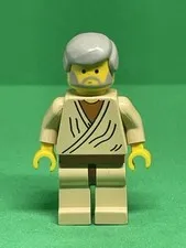 LEGO Star Wars Minifigure Old Obi-Wan Kenobi sw0023a Yellow Head Minifig