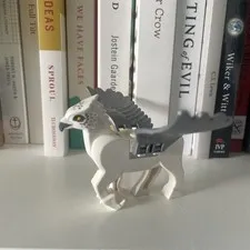 Lego New Harry Potter Hippogriff Flat Silver Wings Beak Dark Bluish Gray Feather