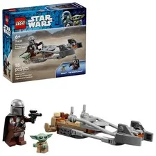 LEGO Star Wars The Mandalorian & Grogu’s Speeder Bike Building Toy Multicolor