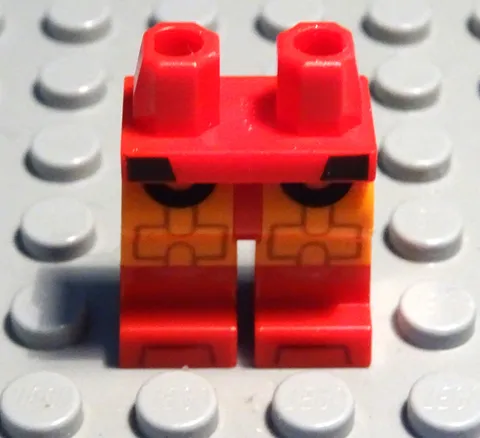 Lego Figure Accessories Legs Red Orange With Decor