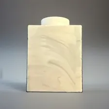 LEGO White Grey Swirl Marbled 1 By 1 Color Variation Piece