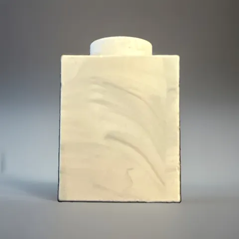 LEGO White Grey Swirl Marbled 1 By 1 Color Variation Piece
