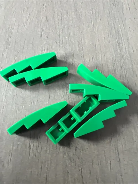 LEGO 61678 Green Slope, Curved 4 x 1 - 7 Pieces