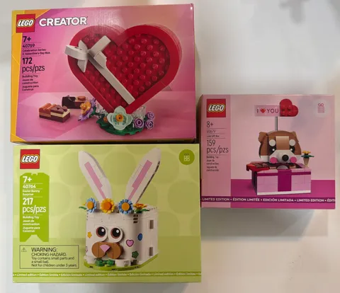 Lego GWP Sets 40759 40679 40764 Valentine Easter Gift 
