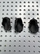 LEGO Minidoll Hair Long Wavy Black Partially Tied Back 92258 Lot of 3 Emma Chloe