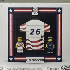 LEGO 2026 U.S. Soccer National Team Jersey 43033 167 pcs 10+ Stand Box