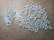 LEGO BULK LOT 114 WHITE LONG/SHORT DOG SKELETON BONES