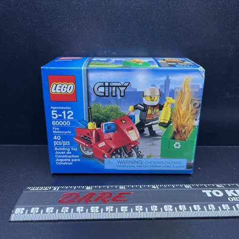 LEGO City Fire Motorcycle Set # 60000 New In Box Sealed Dumpster Fire Police