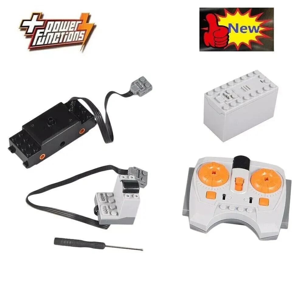 4x Power Functions Battery Box Train Motor IR Receiver Controlled For Lego Set