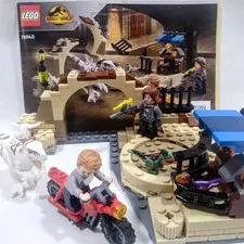 🔥LEGO Jurassic World 76945 Atrociraptor Dinosaur Bike Chase Complete w/ Manual