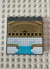 LEGO Panel 1x6x5 with Medium Azure Waterfall and Bubbles 59349pb285 Set 70922