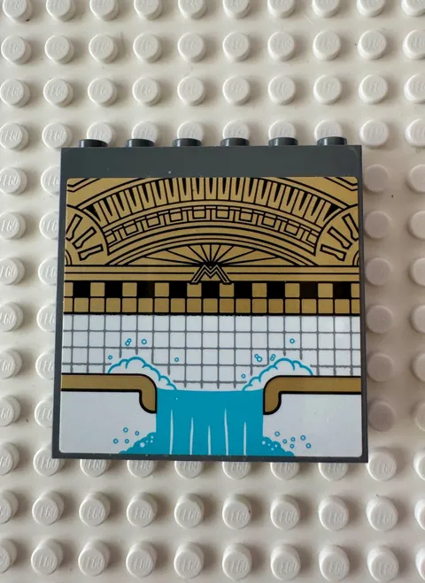 LEGO Panel 1x6x5 with Medium Azure Waterfall and Bubbles 59349pb285 Set 70922