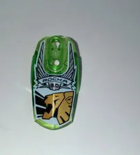 1 Lego 90639pb009 Size 5 Armor Bionicle Trans Green with Rocka Gold Lion print