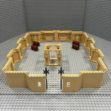 Lego Castle Tan : Includes Arch + Walls (40242 + 87421 + 60808) + Axes + MORE !