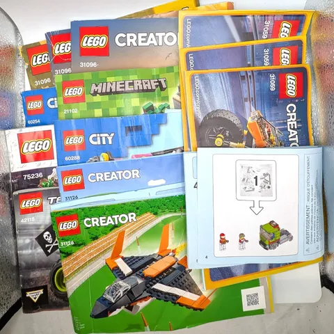 Lot of 15 Lego Instruction Manuals - NO BRICKS Booklets Only - May Be Incomplete