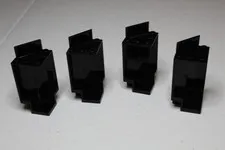 4x LEGO Castle Black Panel Corner Walls 2345