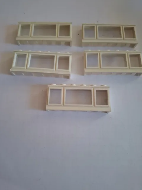 No 301. 5x Lego Windows From The 70s 1x6x2