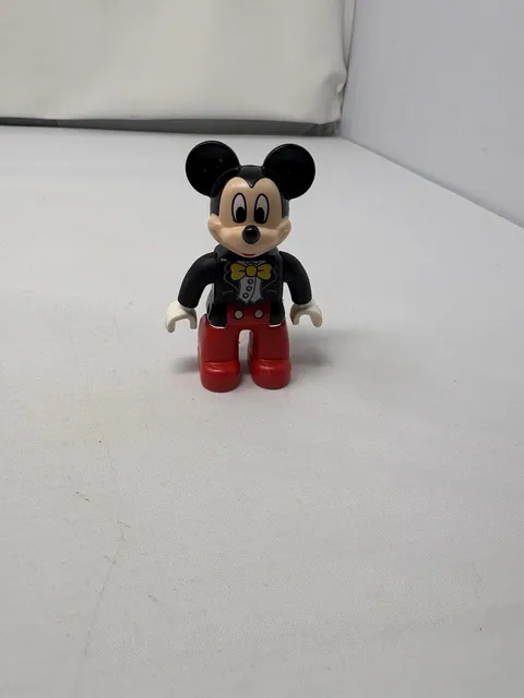 Lego Duplo Disney Mickey Mouse Figure Black Coat Yellow Tie Red Pants
