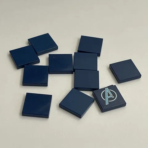 Lego 3068 Navy Blue Replacement Add-on Pieces Parts Lot of 11