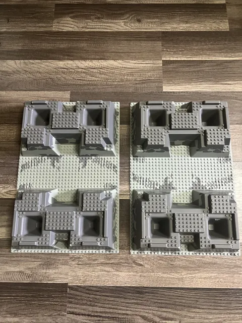 LEGO 4990 Gray Raised Baseplate Rock Raiders HQ 15x10in Castle 30271px3 Base