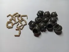 LEGO BULK LOT 11 PEARL DARK GRAY UTENSIL SMALL POT WITH HANDLE HOLDERS #98374
