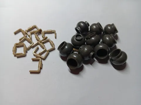 LEGO BULK LOT 11 PEARL DARK GRAY UTENSIL SMALL POT WITH HANDLE HOLDERS #98374