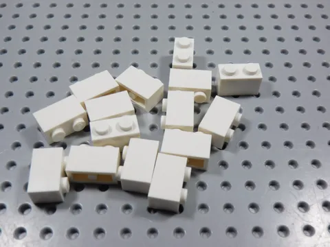 LEGO Lot of 15 White 1x2  Bricks BB