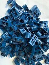 LEGO - NEW-#3172-DARK BLUE-PLATE MODIFIED 1 X 2 W/ PIN HOLE END-10 PIECES