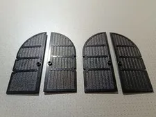 Vintage Lego Large Castle Pirate Black Doors 2 Pairs. Nice condition. Part 2400