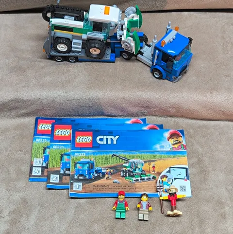 LEGO City 60223 Harvester Transport Farm 358pc Minifigures Instructions No Box
