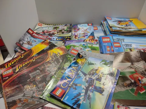 Gigantic Lego Manual Lot 93 Total, City, Creator, Ninjago, Elves, Indiana Jones