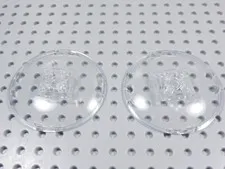 LEGO Lot of 2 Trans Clear Round 6x6 Radar Dish Saucers BK
