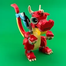 LEGO Creator 31145 Red Dragon Partial Build Figure w/ Wings Pre-Owned