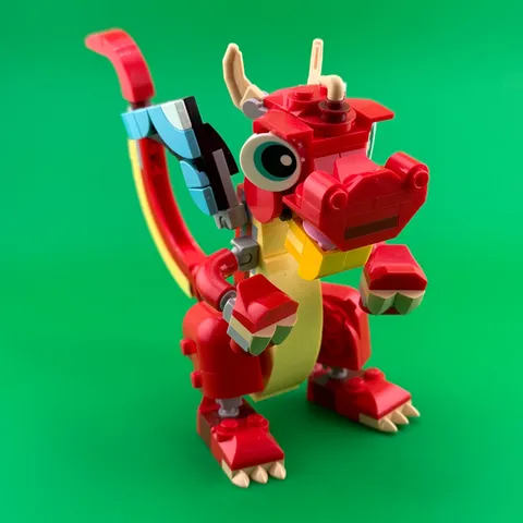 LEGO Creator 31145 Red Dragon Partial Build Figure w/ Wings Pre-Owned