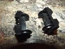 2 Lego City Train Car Wheels Fits RC 9V IR Track Sets (Black)