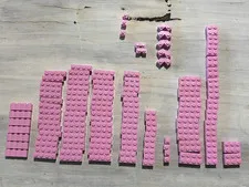 LEGO Bright Pink Bricks Lot 120 Pcs Genuine LEGO 1x4 1x3 2x2 2x4 Headlight Brick